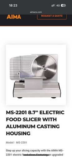 Meat slicer ms2201 stainless - slicer,