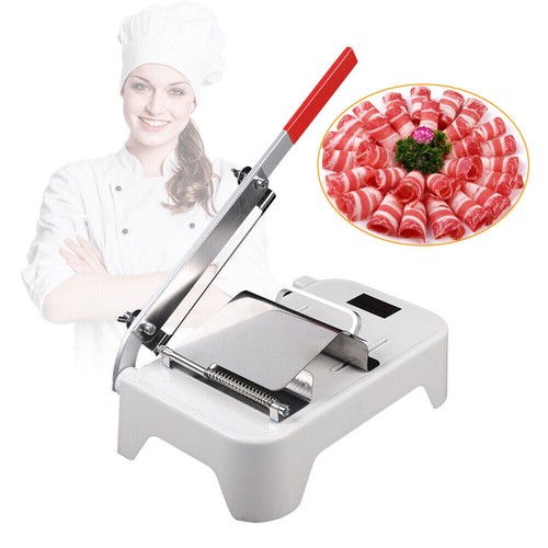 Manual frozen meat - meat, slicer